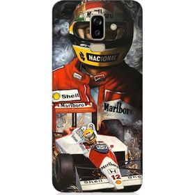 Samsung Galaxy J8 Ayrton Senna Desenli Silikon Kılıf