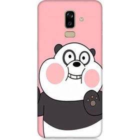 Samsung Galaxy J8 Sevimli Panda Desenli Silikon Kılıf