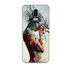 Samsung Galaxy J8 Uyumlu Soyut Kadın Baskılı Silikon Kılıf