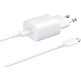 Samsung Galaxy M01S Fast Charging 25W Type-C Çıkışlı Kablolu Siyah Şarj Aleti
