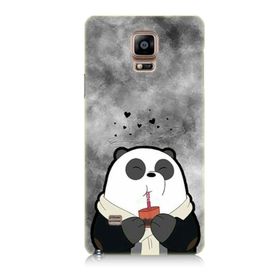Samsung Galaxy Note 4 Uyumlu Sevimli Panda Baskılı Silikon Kılıf
