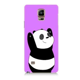 Samsung Galaxy Note 4 Uyumlu Sevimli Panda Baskılı Silikon Kılıf