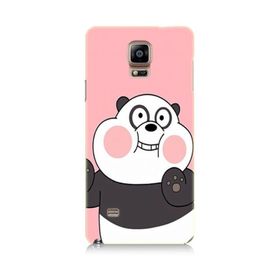 Samsung Galaxy Note 4 Uyumlu Sevimli Panda Baskılı Silikon Kılıf