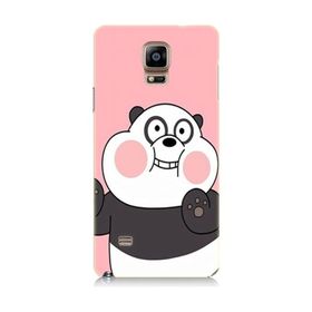 Samsung Galaxy Note 4 Uyumlu Sevimli Panda Baskılı Silikon Kılıf