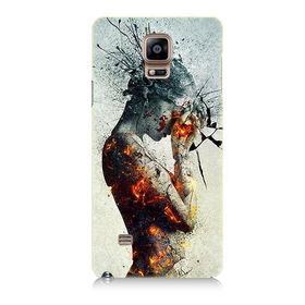 Samsung Galaxy Note 4 Uyumlu Soyut Kadın Baskılı Silikon Kılıf