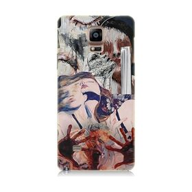 Samsung Galaxy Note 4 Uyumlu Soyut Kadın Baskılı Silikon Kılıf