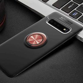 Samsung Galaxy S10 Plus Ravel Yüzüklü Standlı Kapak Uyumlu Silikon Kılıf