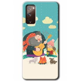 Samsung Galaxy S20 FE Hd Desen Baskılı Kış Pikniği Arka Kapak Kılıf