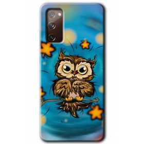 Samsung Galaxy S20 FE Hd Desen Baskılı Owl Bird Stars Arka Kapak Kılıf