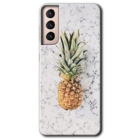 Samsung Galaxy S21 Ananas Baskılı Uyumlu Silikon Kılıf