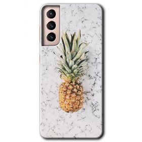 Samsung Galaxy S21 Ananas Baskılı Uyumlu Silikon Kılıf