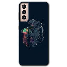 Samsung Galaxy S21 Astronot Kıyafeti Baskılı Uyumlu Silikon Kılıf