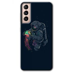 Samsung Galaxy S21 Astronot Kıyafeti Baskılı Uyumlu Silikon Kılıf
