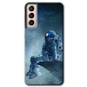 Samsung Galaxy S21 Astronot Yalnızlığı Baskılı Uyumlu Silikon Kılıf