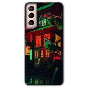 Samsung Galaxy S21 China Street Baskılı Uyumlu Silikon Kılıf