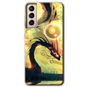 Samsung Galaxy S21 Digital Dragon Baskılı Uyumlu Silikon Kılıf