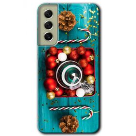 Samsung Galaxy S21 FE Christmas Baskılı Uyumlu Silikon Kılıf