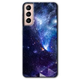Samsung Galaxy S21 FE Galaksi Baskılı Uyumlu Silikon Kılıf