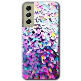 Samsung Galaxy S21 FE Hd Desen Baskılı Mosaic Fragments Colorfull Arka Kapak Kılıf
