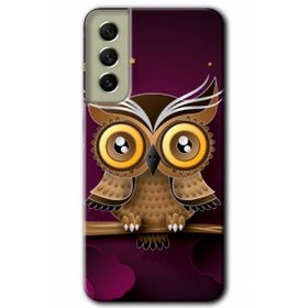 Samsung Galaxy S21 FE Hd Desen Baskılı Owl Bird Branch Arka Kapak Kılıf