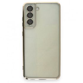 Samsung Galaxy S21 Fe Razer Lensli Silikon - Gold Cep Telefonu Kılıfı