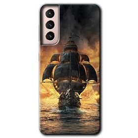 Samsung Galaxy S21 FE Siyah İnci Baskılı Uyumlu Silikon Kılıf