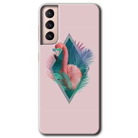 Samsung Galaxy S21 Flamingo Baskılı Uyumlu Silikon Kılıf