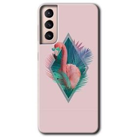 Samsung Galaxy S21 Flamingo Baskılı Uyumlu Silikon Kılıf
