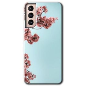 Samsung Galaxy S21 Japon Çiçeği Baskılı Uyumlu Silikon Kılıf