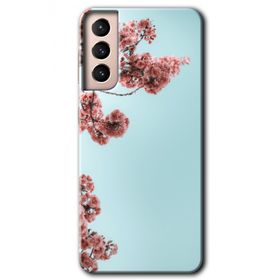 Samsung Galaxy S21 Japon Çiçeği Baskılı Uyumlu Silikon Kılıf