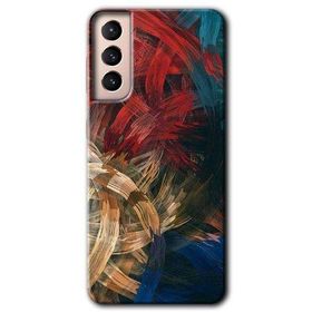 Samsung Galaxy S21 Karma Boyalar Baskılı Uyumlu Silikon Kılıf
