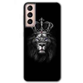 Samsung Galaxy S21 King Lion Baskılı Uyumlu Silikon Kılıf