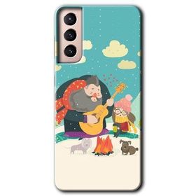 Samsung Galaxy S21 Kış Pikniği Baskılı Uyumlu Silikon Kılıf