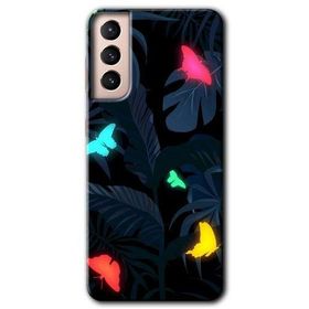 Samsung Galaxy S21 Lighter Butterfly Baskılı Uyumlu Silikon Kılıf