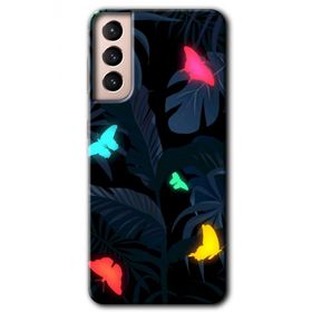 Samsung Galaxy S21 Lighter Butterfly Baskılı Uyumlu Silikon Kılıf