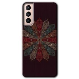Samsung Galaxy S21 Mandala Flower Wal Baskılı Uyumlu Silikon Kılıf