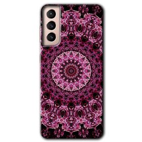 Samsung Galaxy S21 Mandala Patterns Kaleidoscope Baskılı Uyumlu Silikon Kılıf