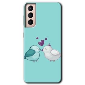 Samsung Galaxy S21 Mutlu Kuşlar Baskılı Uyumlu Silikon Kılıf