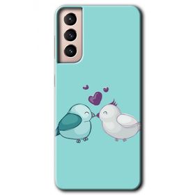 Samsung Galaxy S21 Mutlu Kuşlar Baskılı Uyumlu Silikon Kılıf