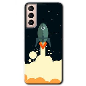 Samsung Galaxy S21 Space Smoke Baskılı Uyumlu Silikon Kılıf
