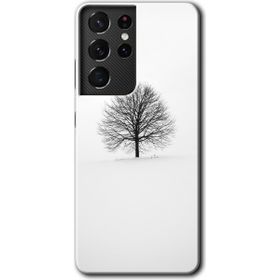 Samsung Galaxy S21 Ultra Alone Tree Baskılı Uyumlu Silikon Kılıf