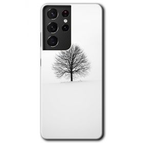 Samsung Galaxy S21 Ultra Alone Tree Baskılı Uyumlu Silikon Kılıf