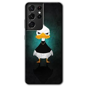 Samsung Galaxy S21 Ultra Angry Duck Baskılı Uyumlu Silikon Kılıf