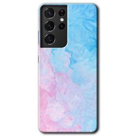 Samsung Galaxy S21 Ultra Blue Art Baskılı Uyumlu Silikon Kılıf