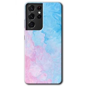Samsung Galaxy S21 Ultra Blue Art Baskılı Uyumlu Silikon Kılıf