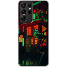 Samsung Galaxy S21 Ultra China Street Baskılı Uyumlu Silikon Kılıf