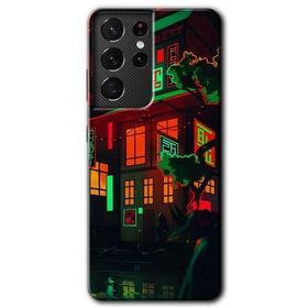Samsung Galaxy S21 Ultra China Street Baskılı Uyumlu Silikon Kılıf