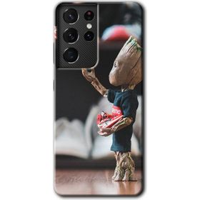 Samsung Galaxy S21 Ultra I am Groot Baskılı Uyumlu Silikon Kılıf