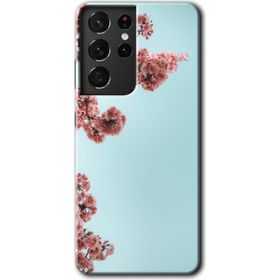 Samsung Galaxy S21 Ultra Japon Çiçeği Baskılı Uyumlu Silikon Kılıf
