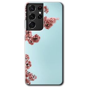 Samsung Galaxy S21 Ultra Japon Çiçeği Baskılı Uyumlu Silikon Kılıf